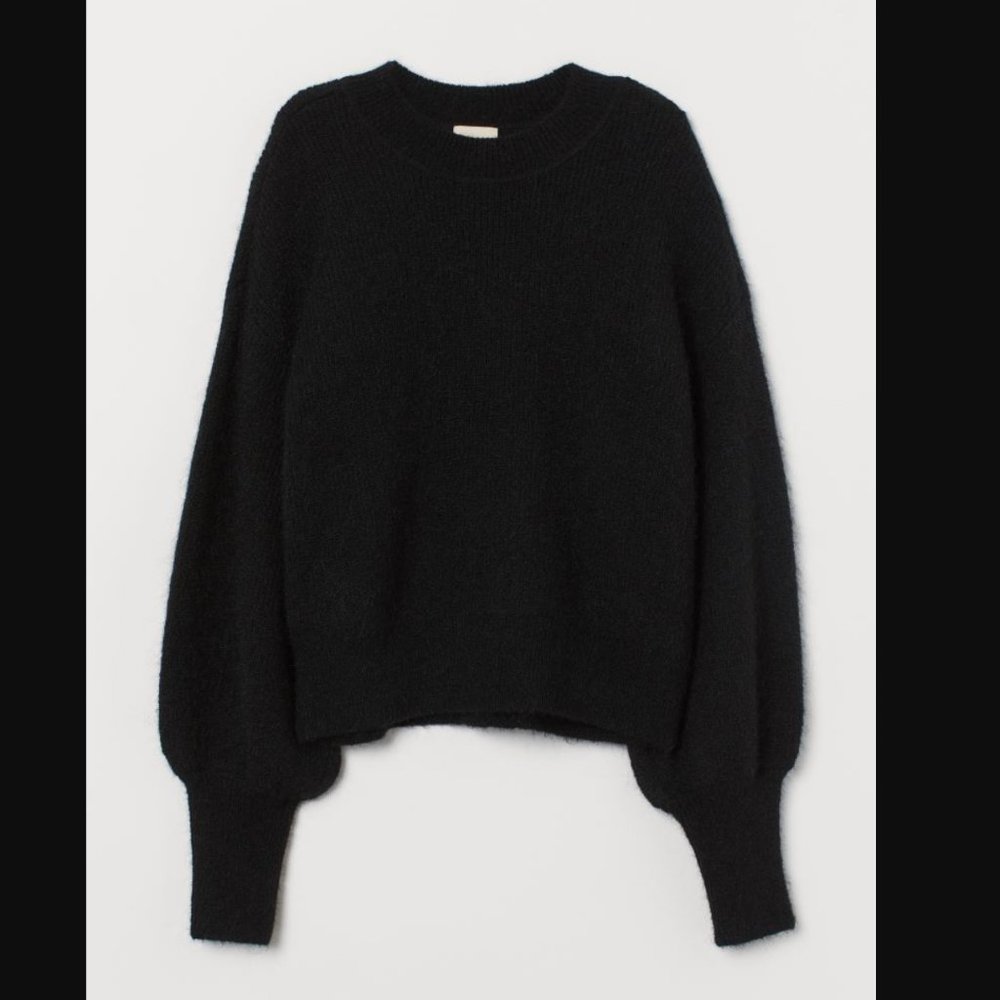 H&M Fine-knit Alpaca-blend Sweater Black